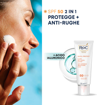 SOLEIL PROTECT Fluido Viso Levigante Anti Rughe SPF50+