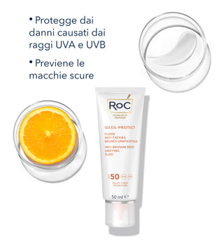 SOLEIL PROTECT Fluido Viso Uniformante Anti Macchie SPF50+