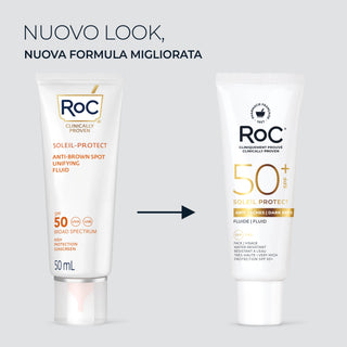 SOLEIL PROTECT Fluido Solare Viso SPF 50 Antimacchie Brune