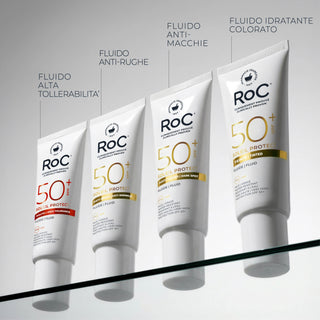SOLEIL PROTECT Fluido Solare Viso SPF 50 idratante Colorato